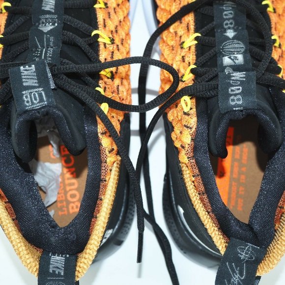 Nike Alphadunk Basketball Men's Shoes Orange Black - Picture 7 of 12